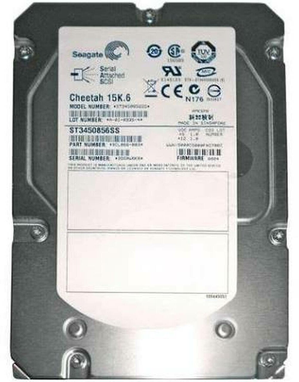 Жесткий диск Seagate 450GB, 3G, SAS, 15K, LFFDP, ST3450856SS