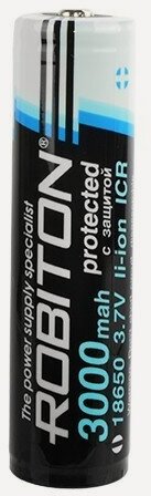 Изображение товара Аккумулятор ROBITON Li3.0/18650 3000 mah с защитой PK1