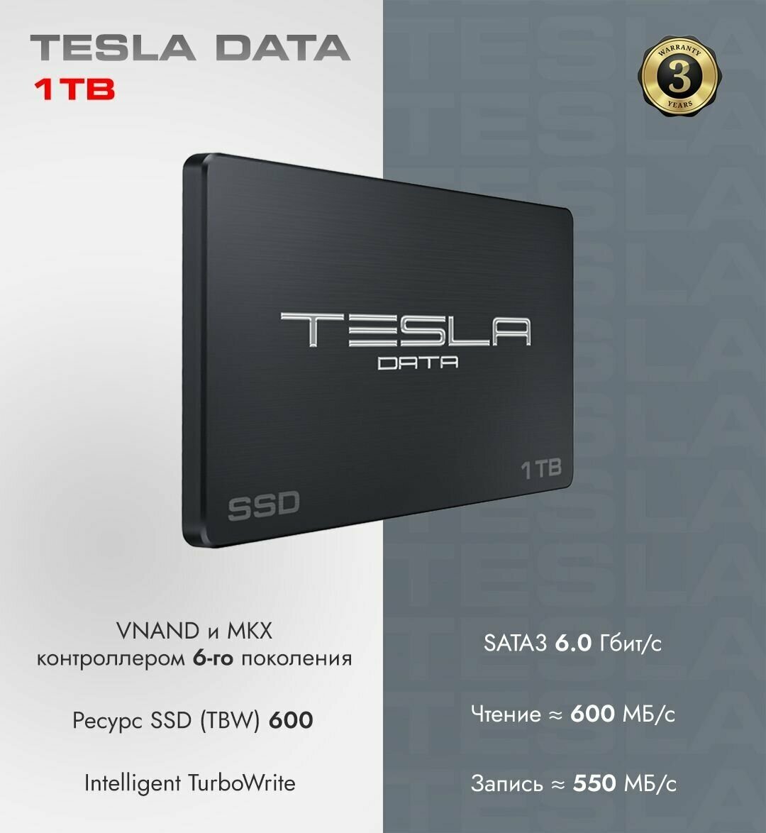 1 ТБ Внутренний SSD диск Tesla Data