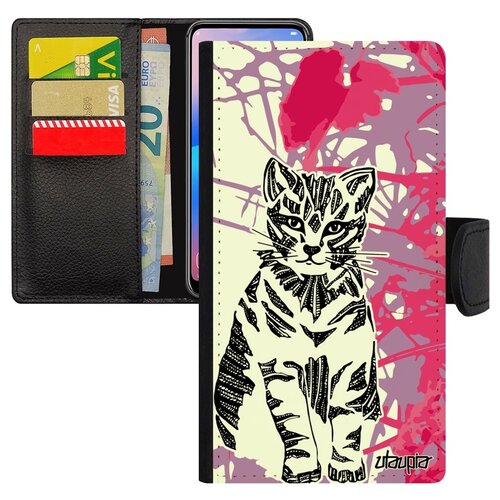 фото Чехол книжка для телефона redmi note 6 pro, "кот" маленький бенгальский utaupia