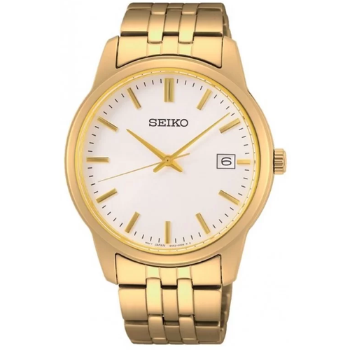 Наручные часы SEIKO Seiko SUR404P1, золотой, белый