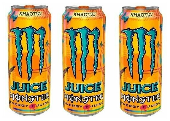 Энергетический напиток Monster Energy KHAOTIC 500 мл 3 шт (Ирландия)