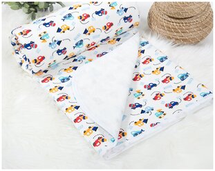 Детское одеяло-покрывало "Арт Постель" трикотаж; Забавные машинки;Размер: 1.5