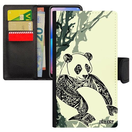 фото Чехол-книжка на смартфон mi 8 lite, "панда" тибет азия utaupia
