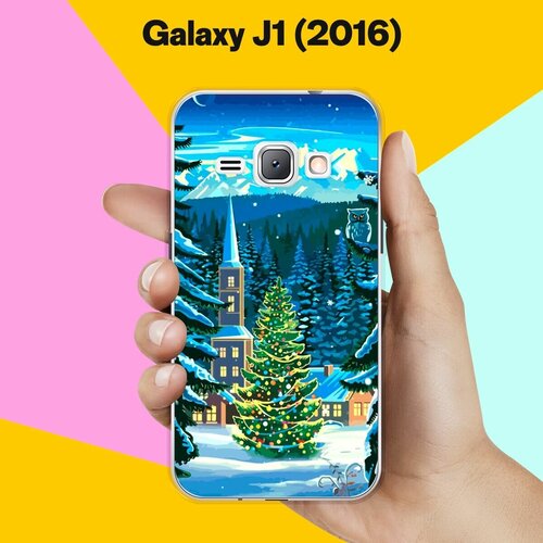 Силиконовый чехол на Samsung Galaxy J1 (2016) Елка / для Самсунг Галакси Джей 1 (2016) силиконовый чехол три кота на samsung galaxy j1 2016 самсунг джей 1 2016