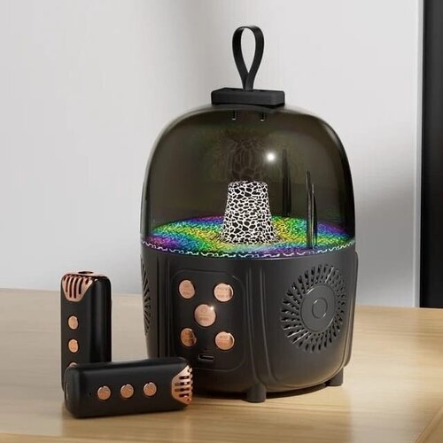 Портативная беспроводная караоке система с 2 микрофонами розовая 349900₽