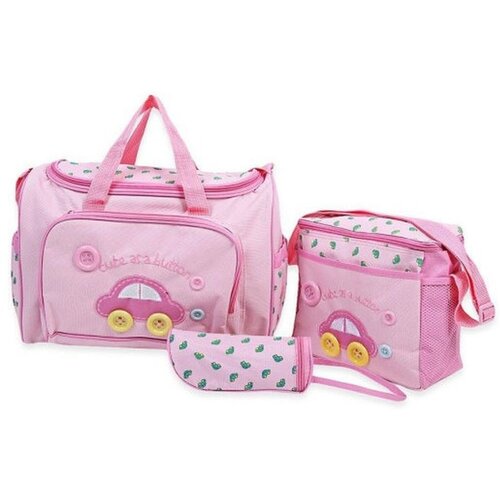 комплект детской мебели никки маленькая принцесса складной цвет розовый Комплект сумок для мамы Cute as a Button, 3 шт, цвет розовый, с принтом, плечевой ремень