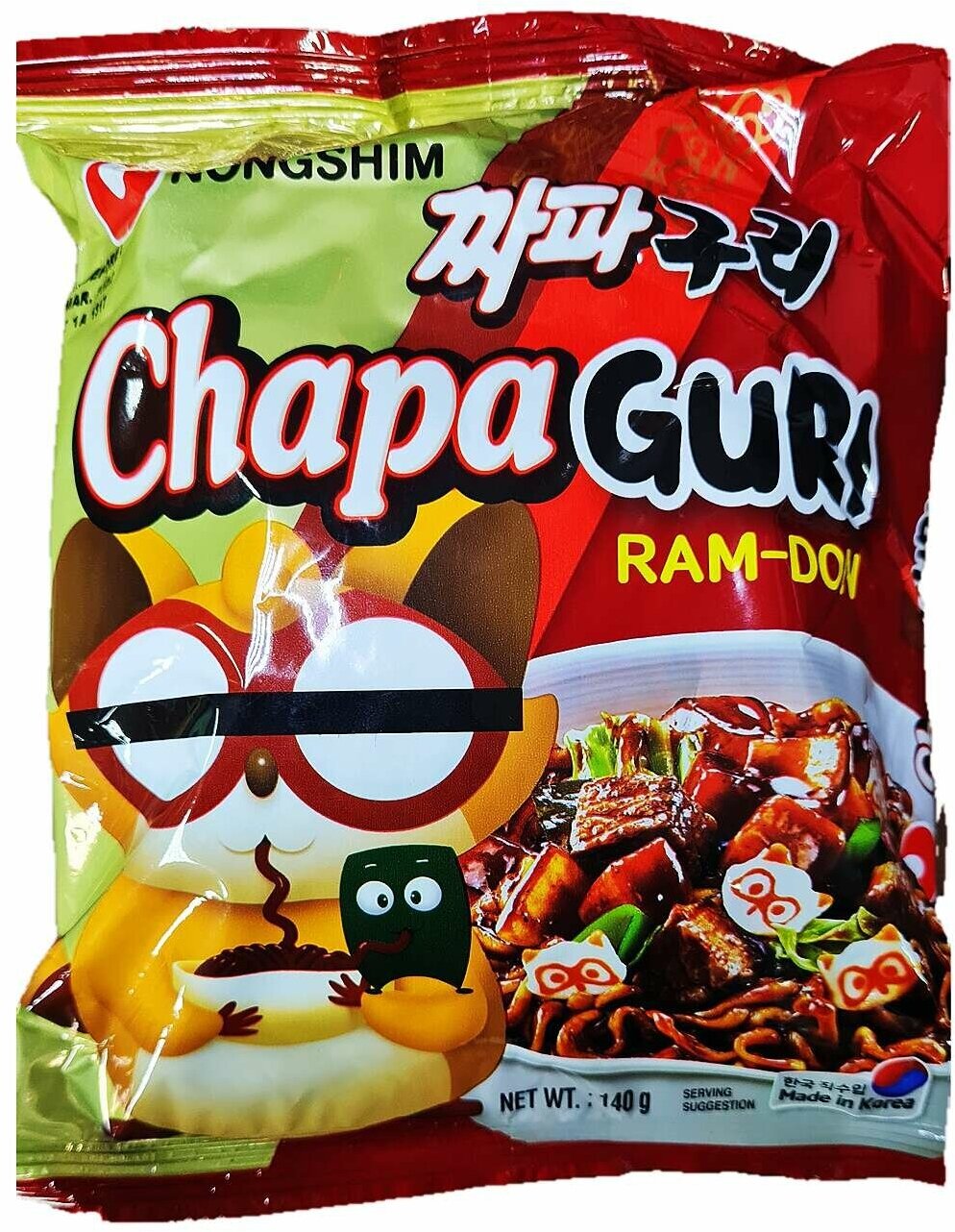 Nongshim Лапша быстрого приготовления в мясном соусе Nongshim Chapaguri 140 г