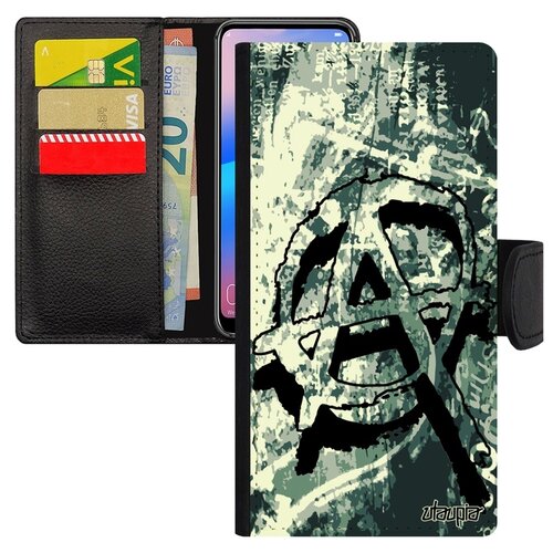 фото Чехол-книжка на мобильный samsung galaxy a40, "анархия" anarchy знак utaupia