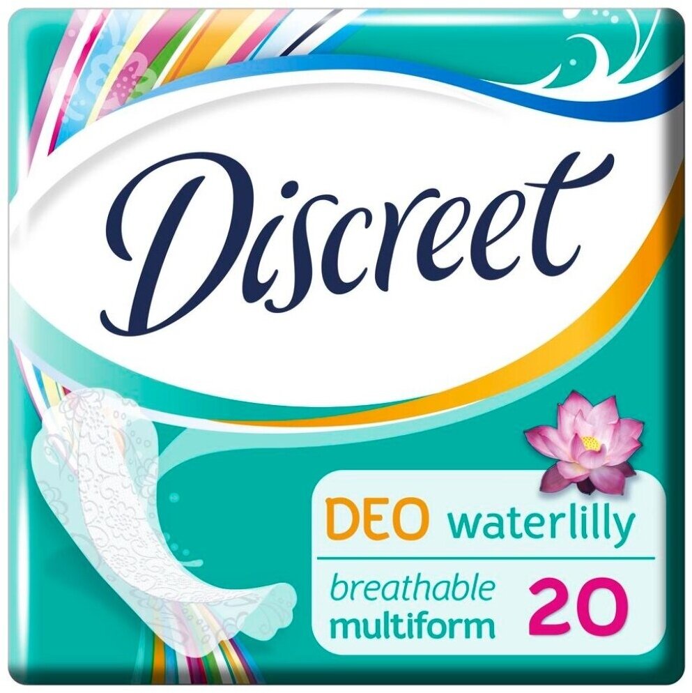 Прокладки женские ежедневные Discreet Deo Water Lily, 20 шт