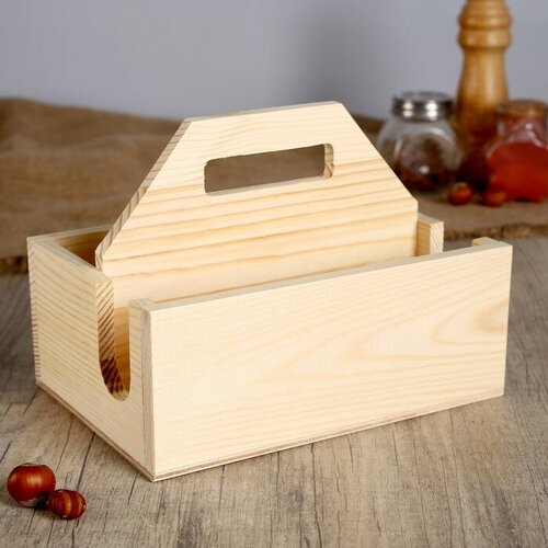 Подставка Комбо из сосны с ручкой и 4мя отсеками 21х15х85 см 1071₽