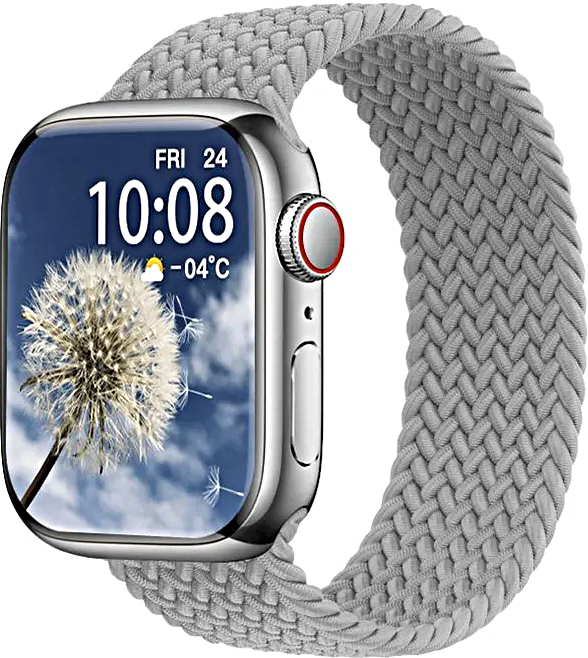 Умные часы HW9 PRO MAX Smart Watch AMOLED 2.2, iOS, Android, 3 Ремешка, Голосовой помощник, Bluetooth, Cеребристый, WinStreak
