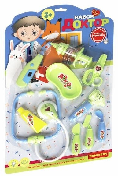 Игровой набор Доктор Bondibon, со светом и звуком, 10 предметов, CRD 48x28 см