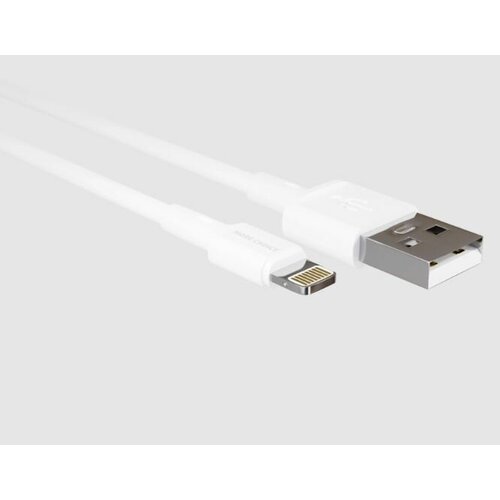 Кабель MORE CHOICE K14i USB - Lightning 8-pin, 0,25 м, белый дата кабель more choice usb 2 1a для lightning 8 pin плоский k20i нейлон 1м white