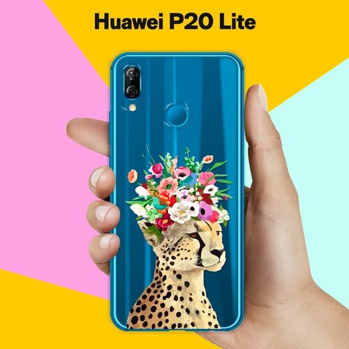 Силиконовый чехол Леопард на Huawei P20 Lite