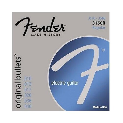 FENDER STRINGS NEW ORIGINAL BULLET 3150R PURE NKL BLT END 10-46, струны для электрогитары, никель