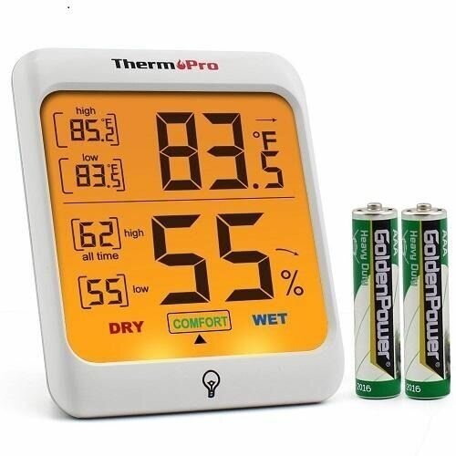 Комнатный цифровой термометр-гигрометр ThermoPro TP53 с подсветкой для измерения температуры и влажности - фотография № 2