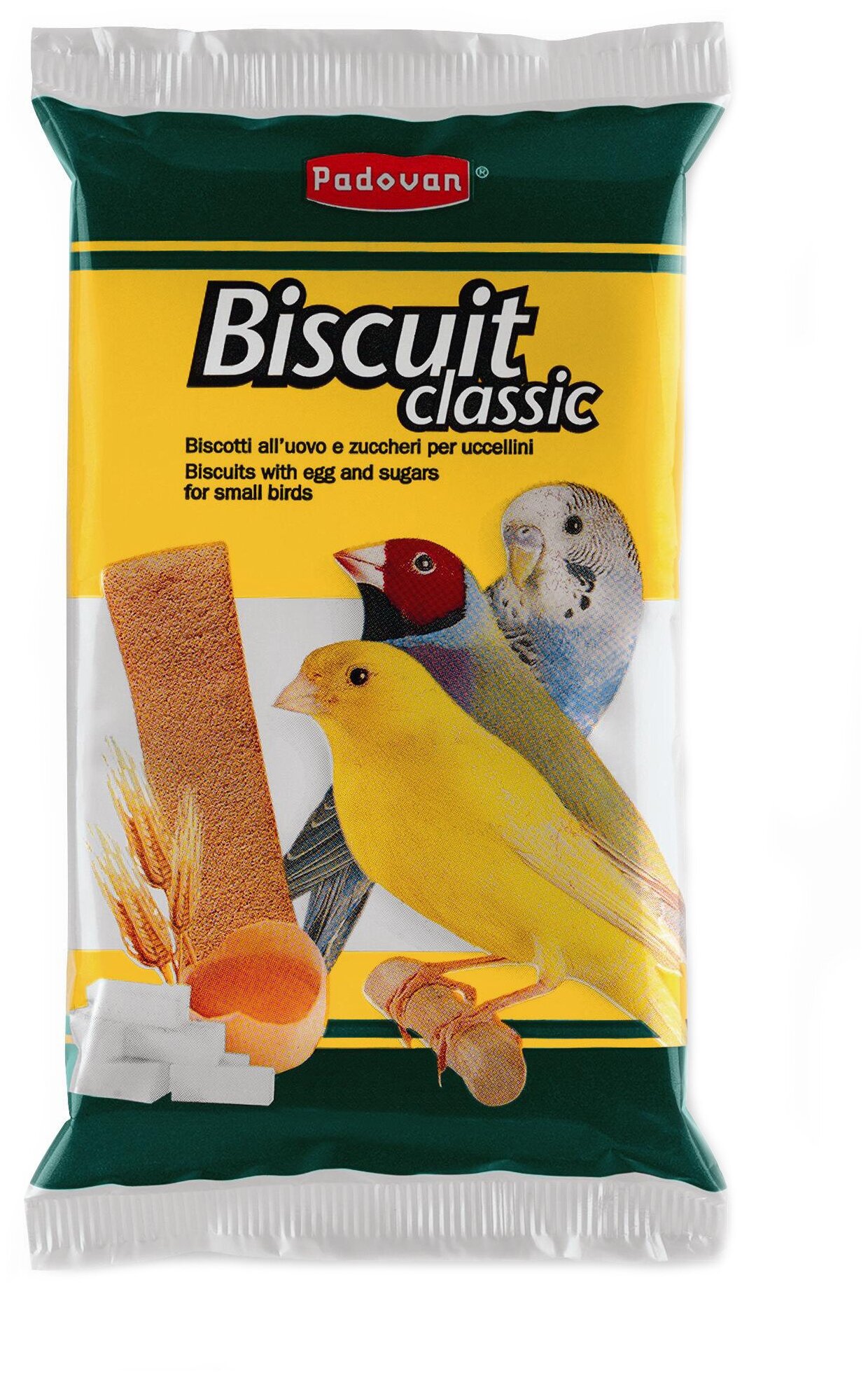 Padovan Лакомство BISCUIT Classic бисквиты со злаками и яйцом для мелких птиц (30г)