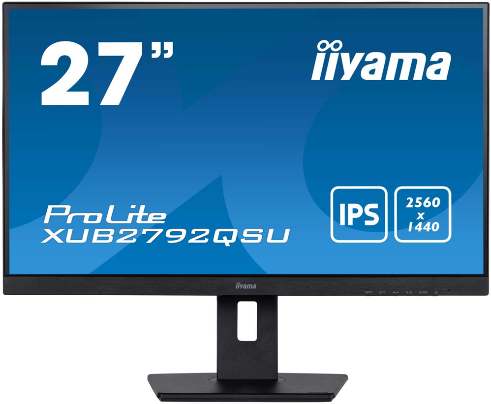 IIYAMA Монитор LCD 27’’ IPS panel, 2560 x 1440, 350 cd/m, 5ms, HDMI, DisplayPort, Speakers, USB-HUB 2x 3.0