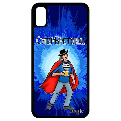 фото Чехол на мобильный iphone xr, "супербретонец" герой юмор utaupia
