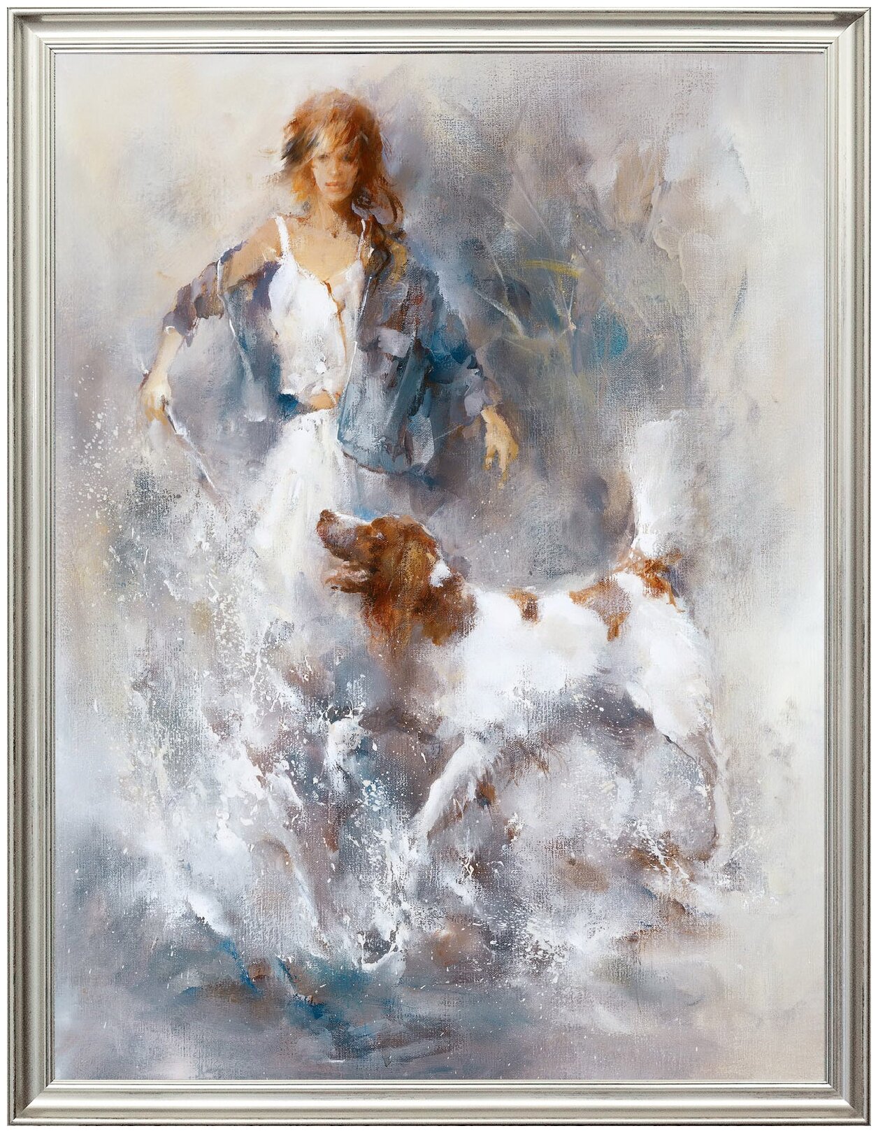 Картина на холсте, "Игривый", 80х60 см, художник - Willem Haenraets. Холст на деревянном подрамнике, оформлена в багет, Арт. ХВ-х35