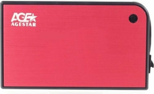 Внешний корпус для HDD SATA 2.5” AgeStar 3UB2A14 (RED) для HDD/SSD SATA 6Gb/s 2.5", USB 3.0, алюминий/пластик, красный