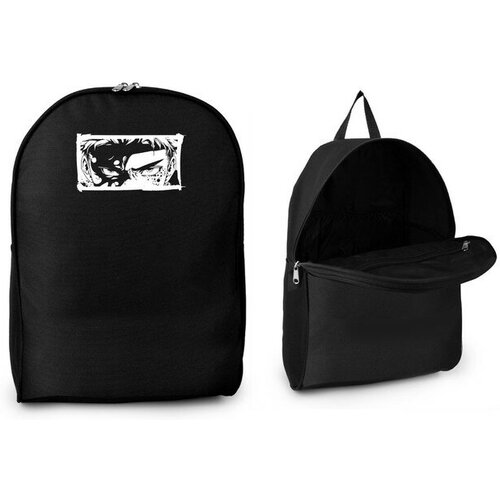 Рюкзак текстильный Аниме, 38х14х27 см, цвет чёрный