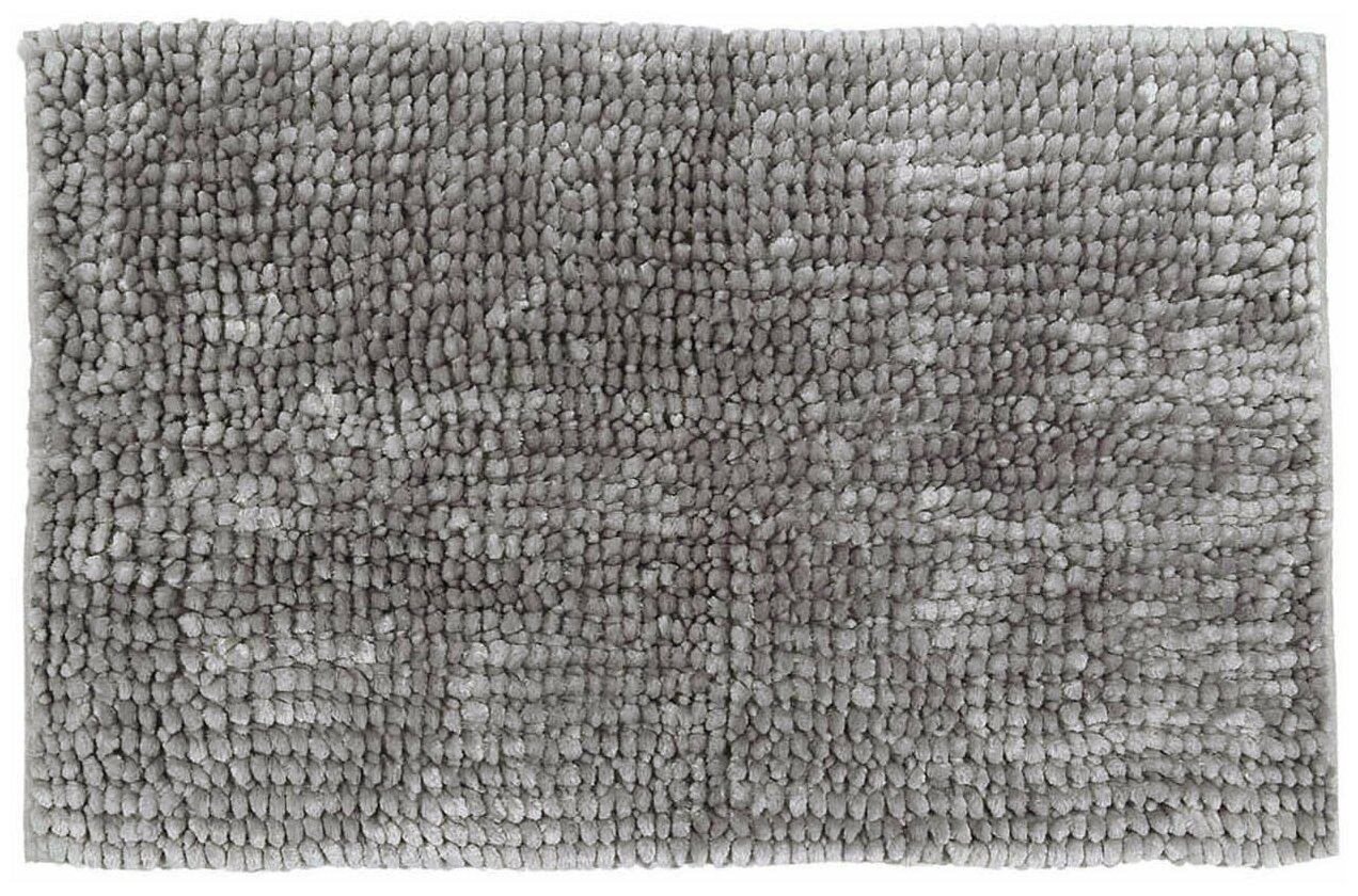 Коврик Kuchenland, 65х100 см, противоскользящий, полиэстер, светло-серый, Fluff, Neutral