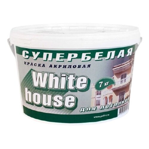 Краска вд White House для потолков, белоснежная, 1,5кг м/у