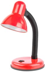 Лампа настольная E27 офисная для школьника ЭРА N-120-E27-40W-R, хай-тек, лофт, классика, красный