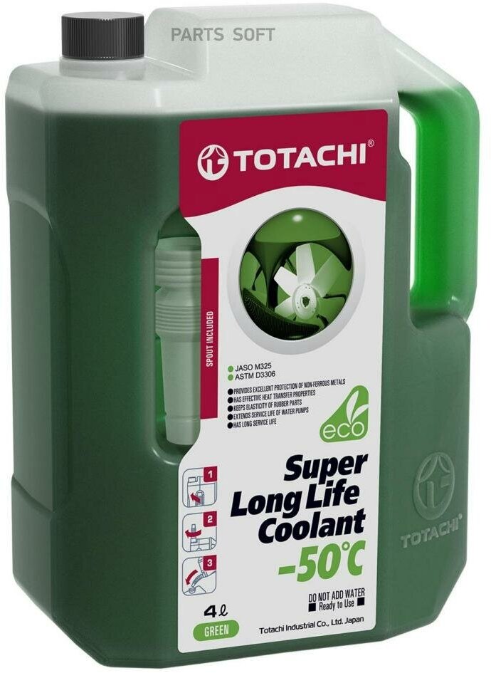TOTACHI 41704 TOTACHI Super Long Life Coolant Green -50C (4L)_антифриз! готовый зеленый\