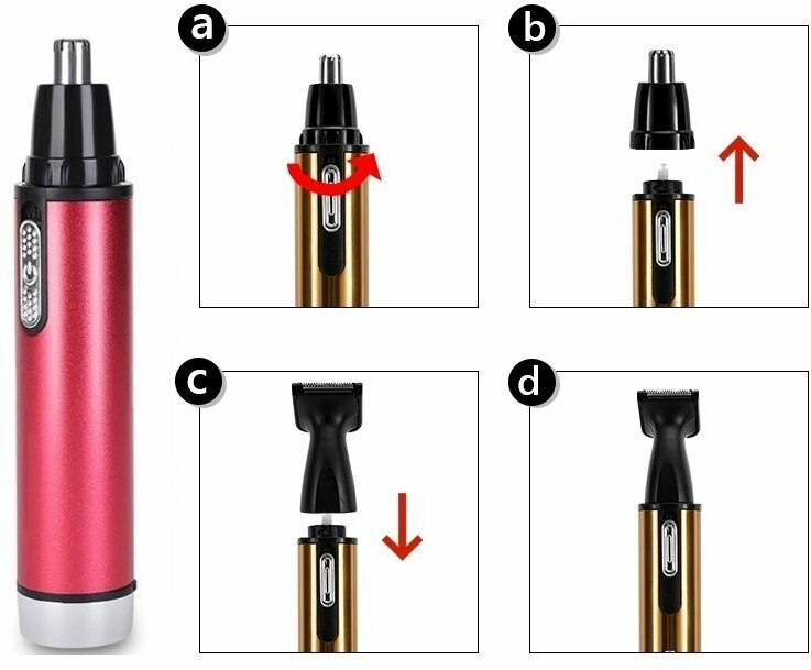 Триммер 2 в 1 для удаления волос в носу и контура бороды - фотография № 8