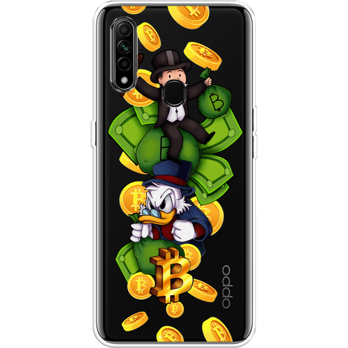 Силиконовый чехол на Oppo A31 / Оппо А31 Scrooge McDuck and Monopoly, прозрачный силиконовый чехол на oppo a31 оппо а31 акварель