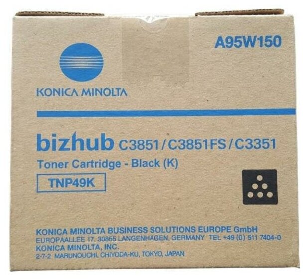 Тонер Konica Minolta TNP-49K для bizhub C3351/C3851/C3851F 13000стр Черный