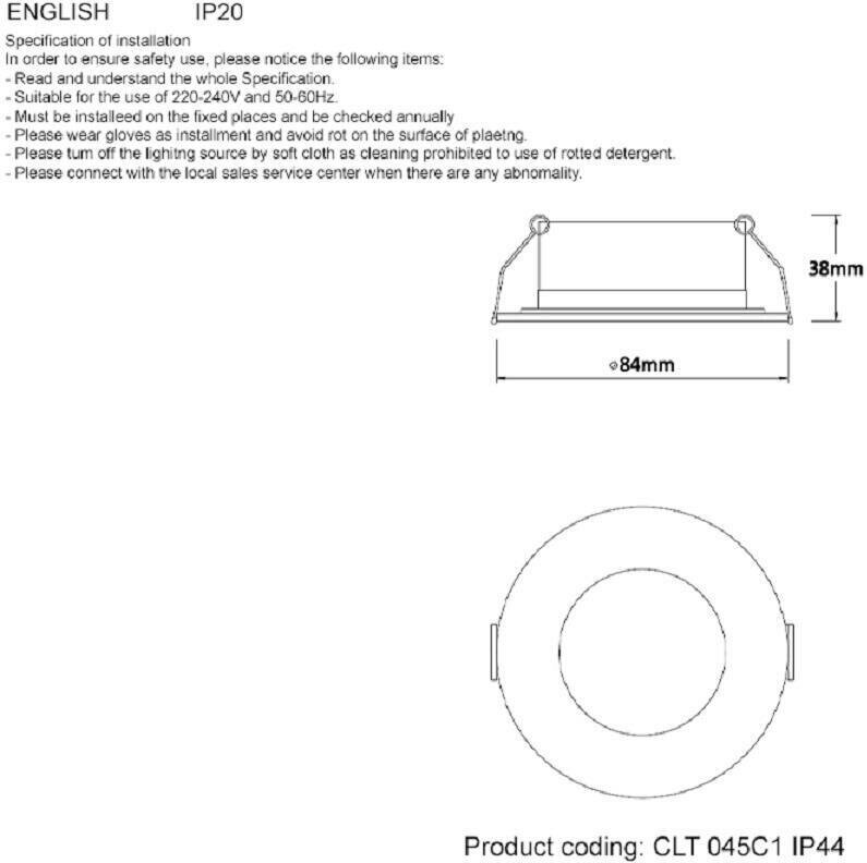 Встраиваемый светильник Crystal Lux CLT 045C1 WH IP44 - фотография № 2