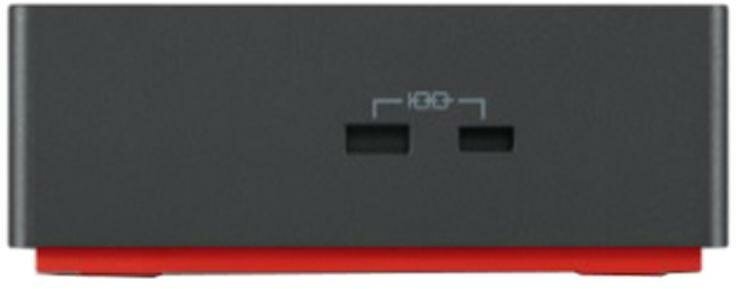 Док-станция Lenovo ThinkPad Universal Thunderbolt 4 Dock, (Thunderbolt, RJ-45, 4xUSB 3.1, USB Type-C, HDMI, 2xDP, Mini jack). 135Вт Черный 40B00135CN - фото №4