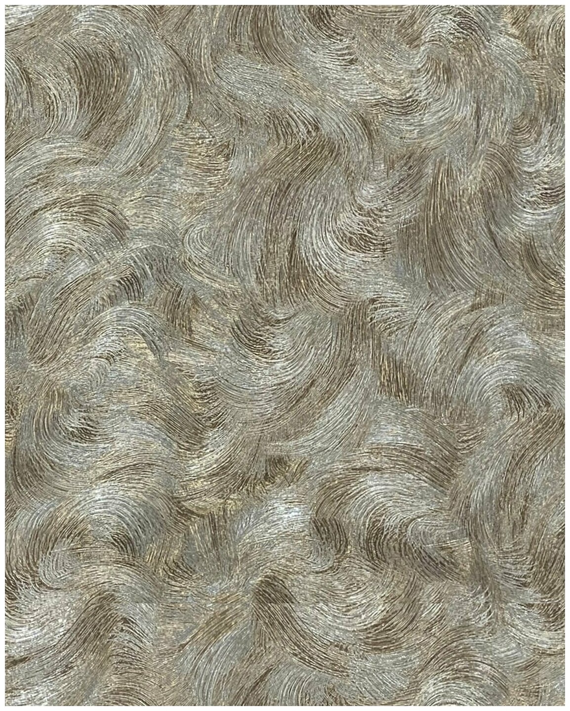 Обои Винил на флизелине Solo Illusion 168405-26 вихри серебристо-коричневые, 1,06*10