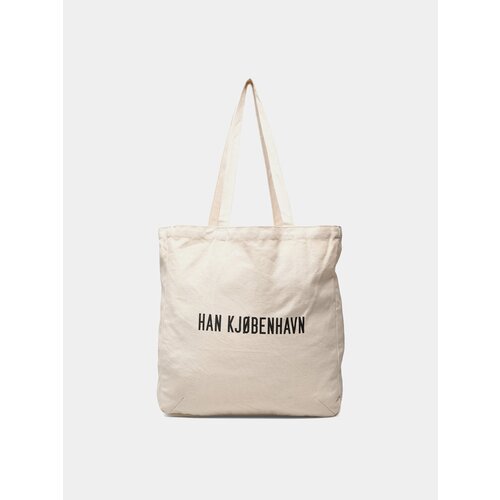 Сумка  тоут Han Kjobenhavn повседневная, текстиль, бежевый