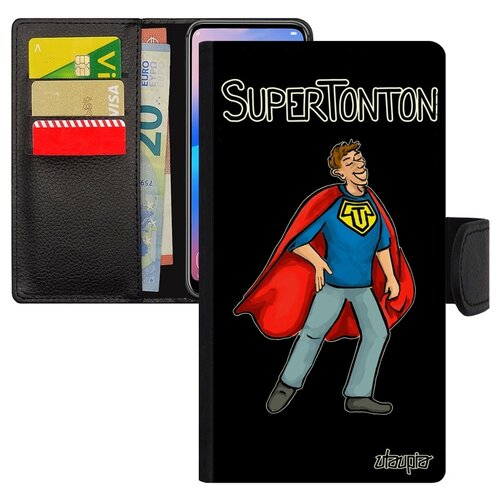 фото Чехол книжка на мобильный iphone 6 6s plus, "супердядя" смешной семья utaupia