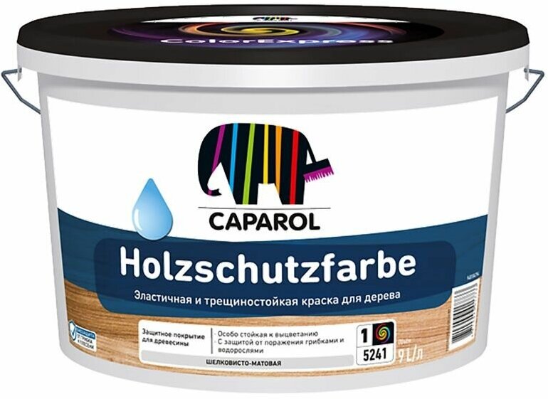 CAPAROL HOLZSCHUTZFARBE краска для древесины акриловая кроющая универсальная 2,5л база 1