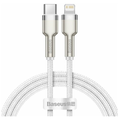 Кабель для зарядки Baseus для iPhone Lightning to Type-C PD 20W 1м белый кабель redline loop ут000016349 usb m lightning m 1 м черный