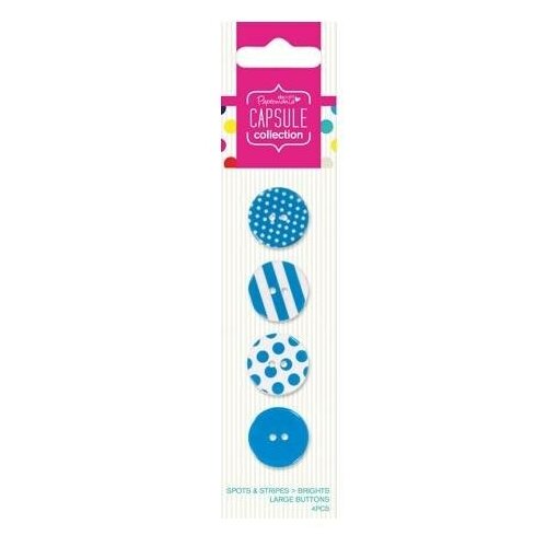Пуговицы синие, Spots & Stripes Brights, 1 упаковка