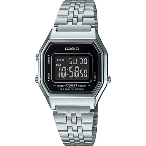 Наручные часы CASIO LA680WA-1, серый, серебряный