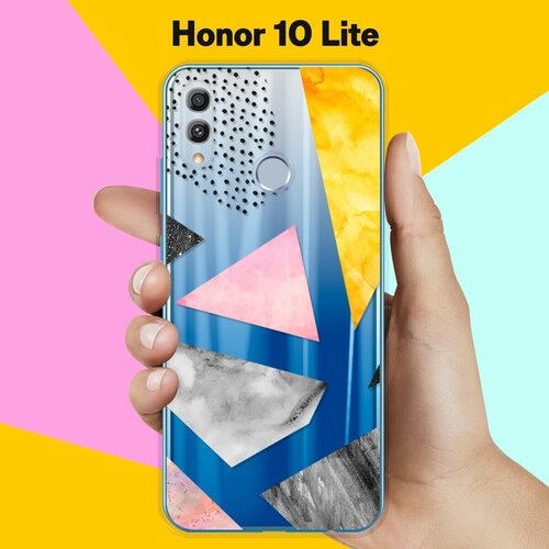 силиконовый чехол мраморные треугольники на honor 30s Силиконовый чехол Мраморные треугольники на Honor 10 Lite