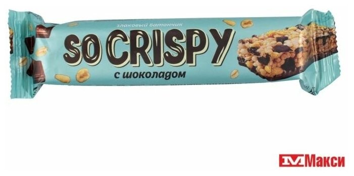 Батончик So Crispy с шоколадом, 24 шт по 40 г - фотография № 2