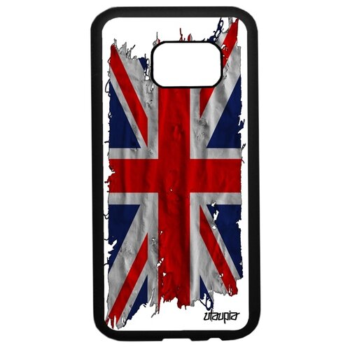 фото Чехол для телефонов samsung galaxy s7, "флаг английский на ткани" страна utaupia