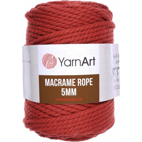 Пряжа YarnArt Macrame Rope 5mm терракот (785), 60%хлопок/ 40%вискоза/полиэстер, 85м, 500г, 2шт