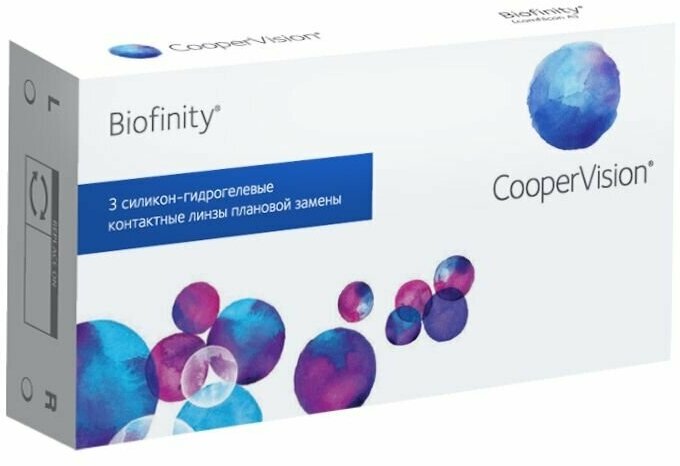 Контактные линзы CooperVision Biofinity (3 линзы) R 8,6 D -7