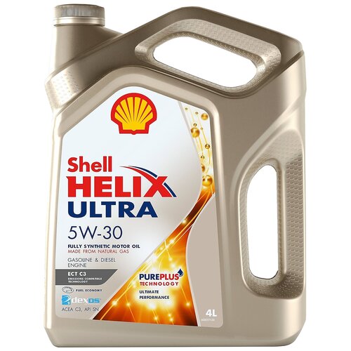 фото Синтетическое моторное масло shell helix ultra ect c3 5w-30 4 л