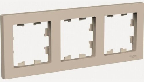 Изображение товара Рамка Systeme Electric (schneider Electric) AtlasDesign 3-постовая, универсальная, Песочный, ATN001203